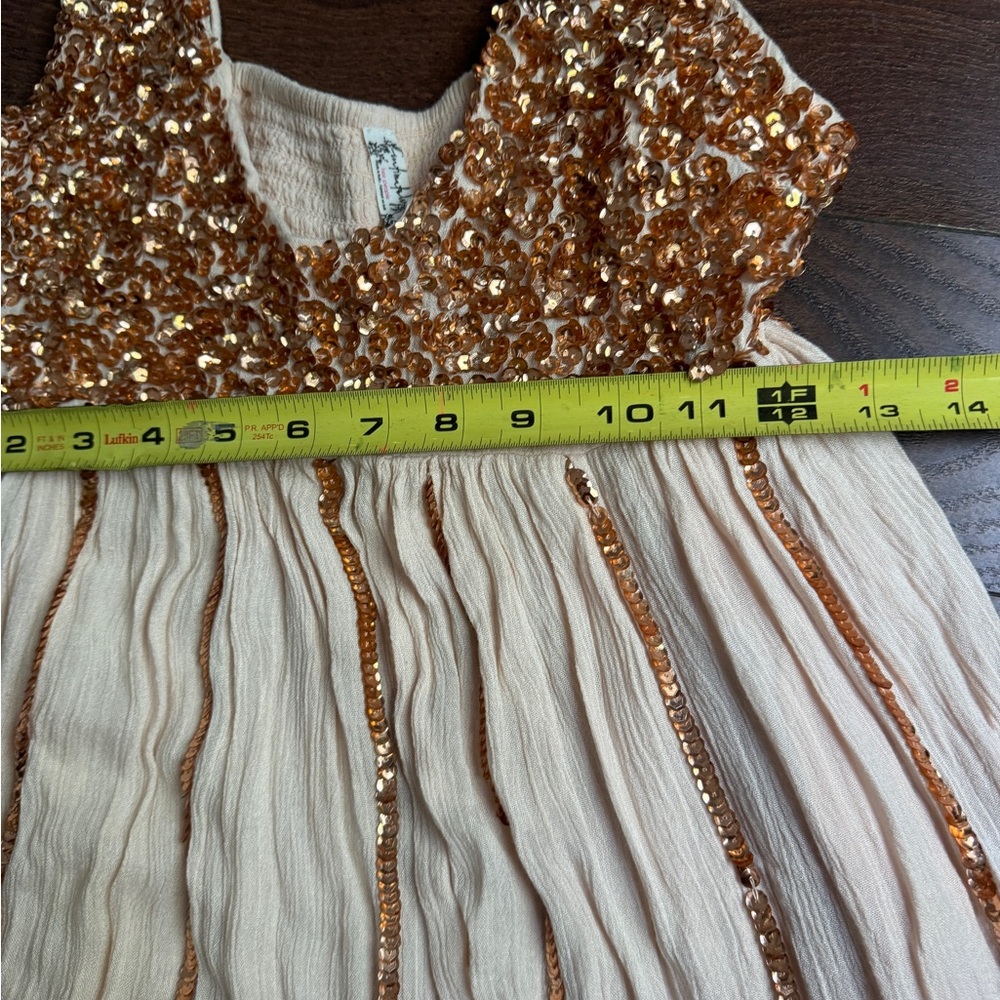 Free People Beige Knit with Bronze Sequins - Picture 4 of 8